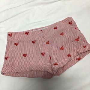 Cherry Print Seersucker Shorts
